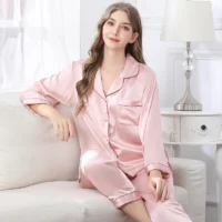 High Quality Outstanding Long Service Life Women's Luxury Satin 100% Silk Pajamas Set - Image 6